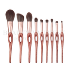 High End Professional 9pcs Face Makeup Brush Set With Special Bubinga Wooden Handle