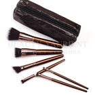 Custom 6pcs High End Makeup Brush Set Bronzer Color Aluminum Ferrule