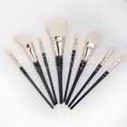 Plastic Handle Soft 8 Piece Makeup Brush Set  Aluminium Ferrule Cosmetic Brush Sets