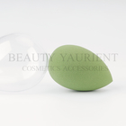 ISO9001 Green Cosmetic Powder Puff Egg Shaped Makeup Sponge Latex Free