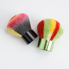Colourful Hair Kabuki Makeup Brush For Powder Aluminum Handle