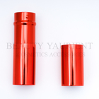 Red Aluminium Tube Retractable Travel Makeup Brush 11cm For Base Makeup