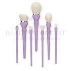 Purple PBT Synthetic Hair 7Piece Face Makeup Brush Set For Blending Highlighter