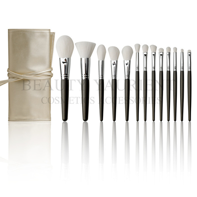 13pcs de privé die Borstels van de Etiketmake-up met Chromeplate-Messing in Kosmetische Zak worden geplaatst